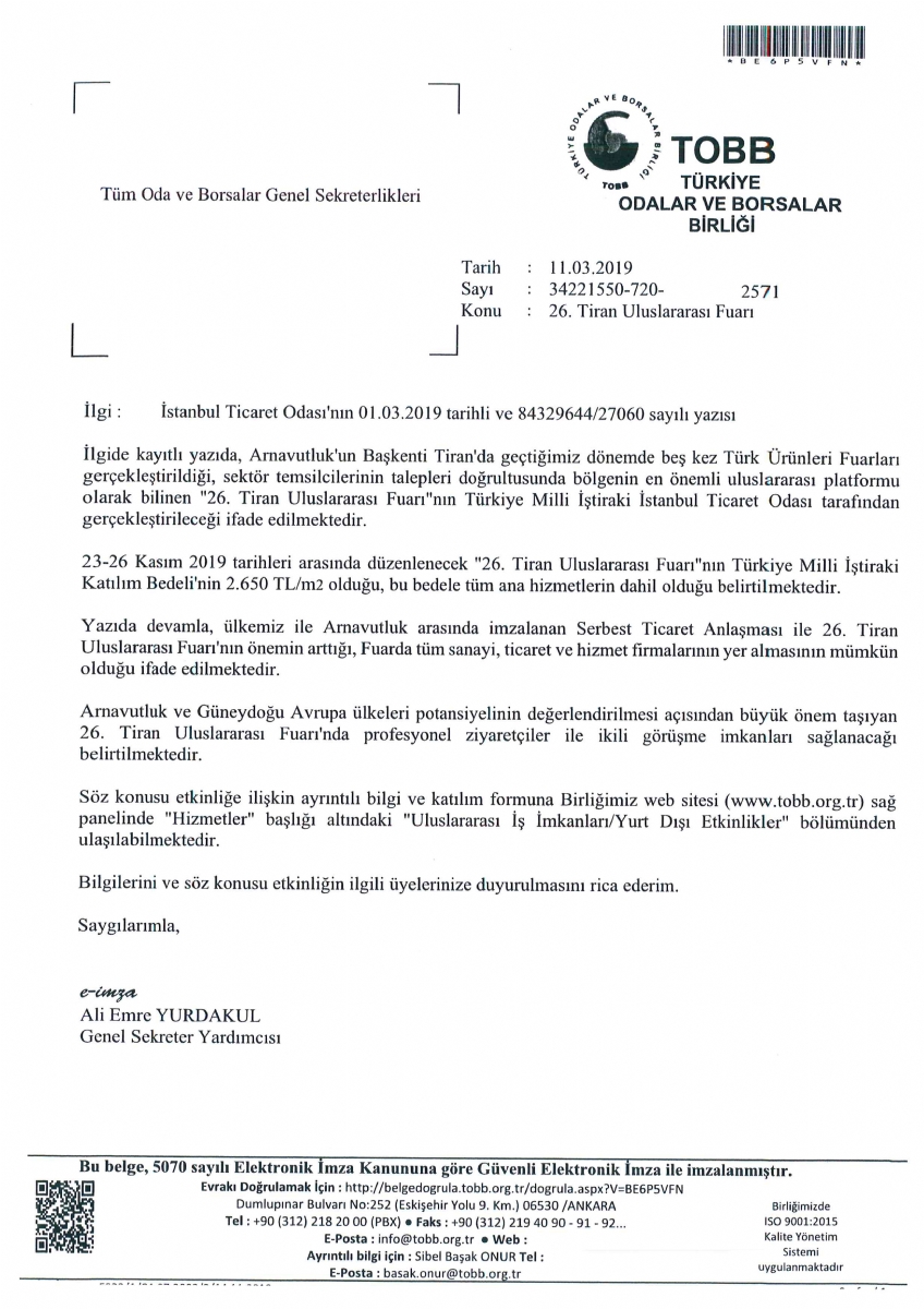 26.Tiran Uluslararası Fuarı