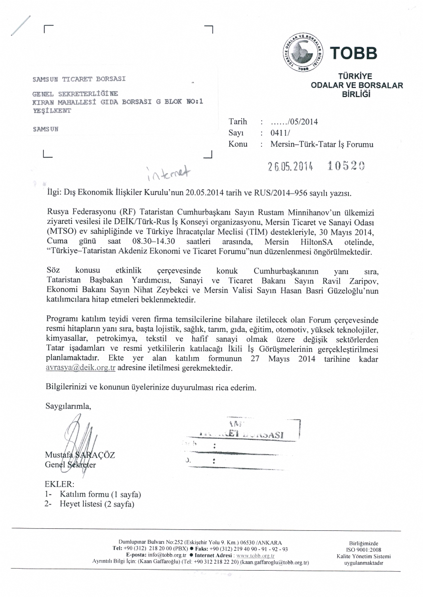 Mersin-türk-tatar İş Forumu