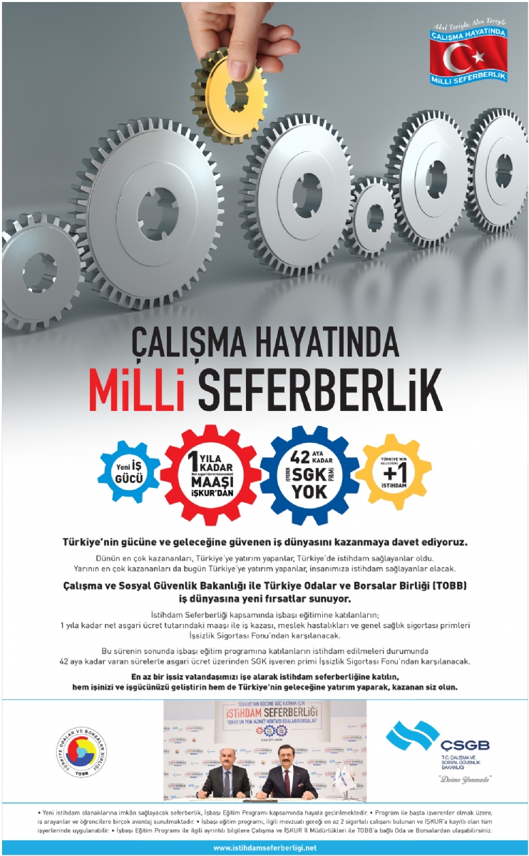 Çalışma Hayatında Milli Seferberlik...