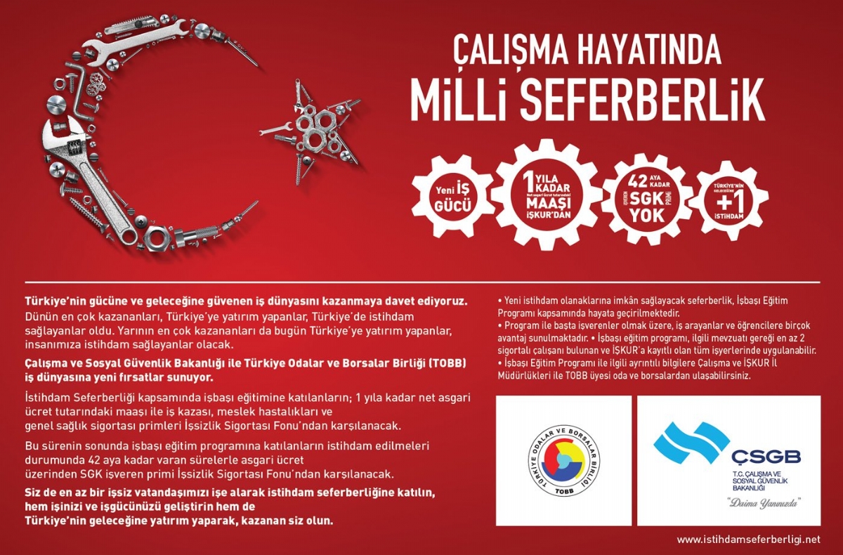 Çalışma Hayatında Milli Seferberlik...