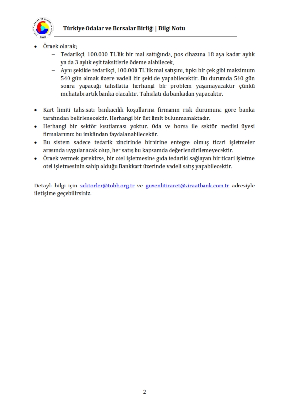 Bankkart Başak Tedarik Zinciri Finansman Protokol Detayları