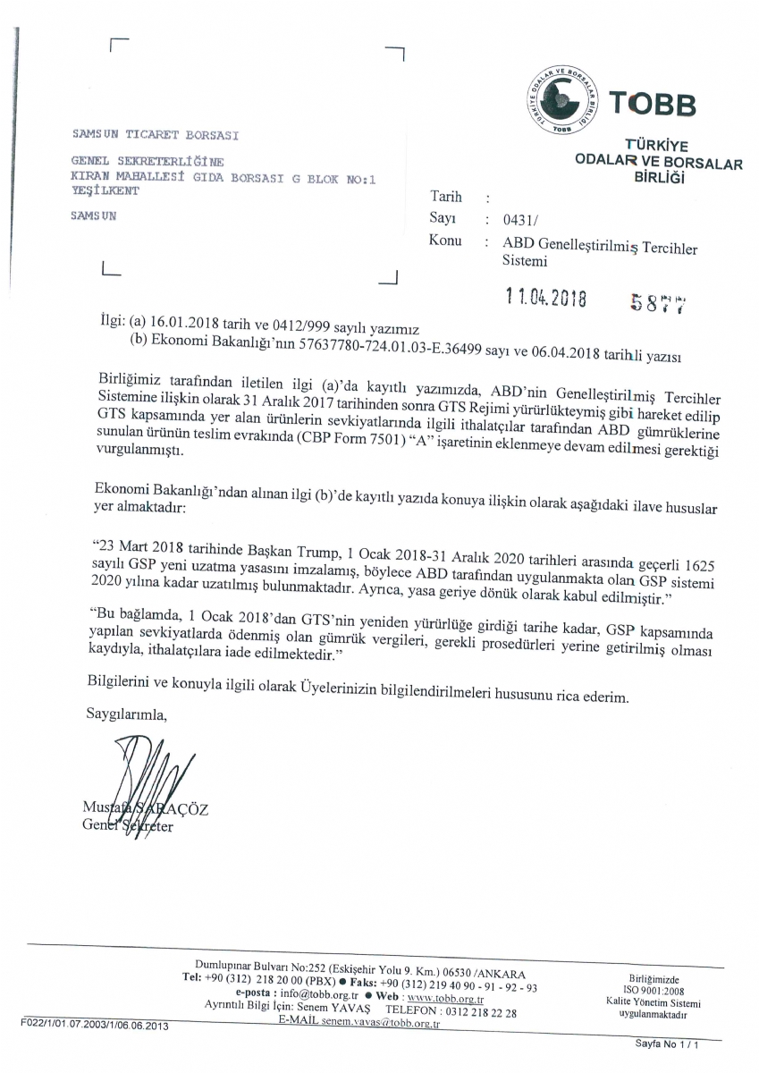 ABD Genelleştirilmiş Tercihler Sistemi