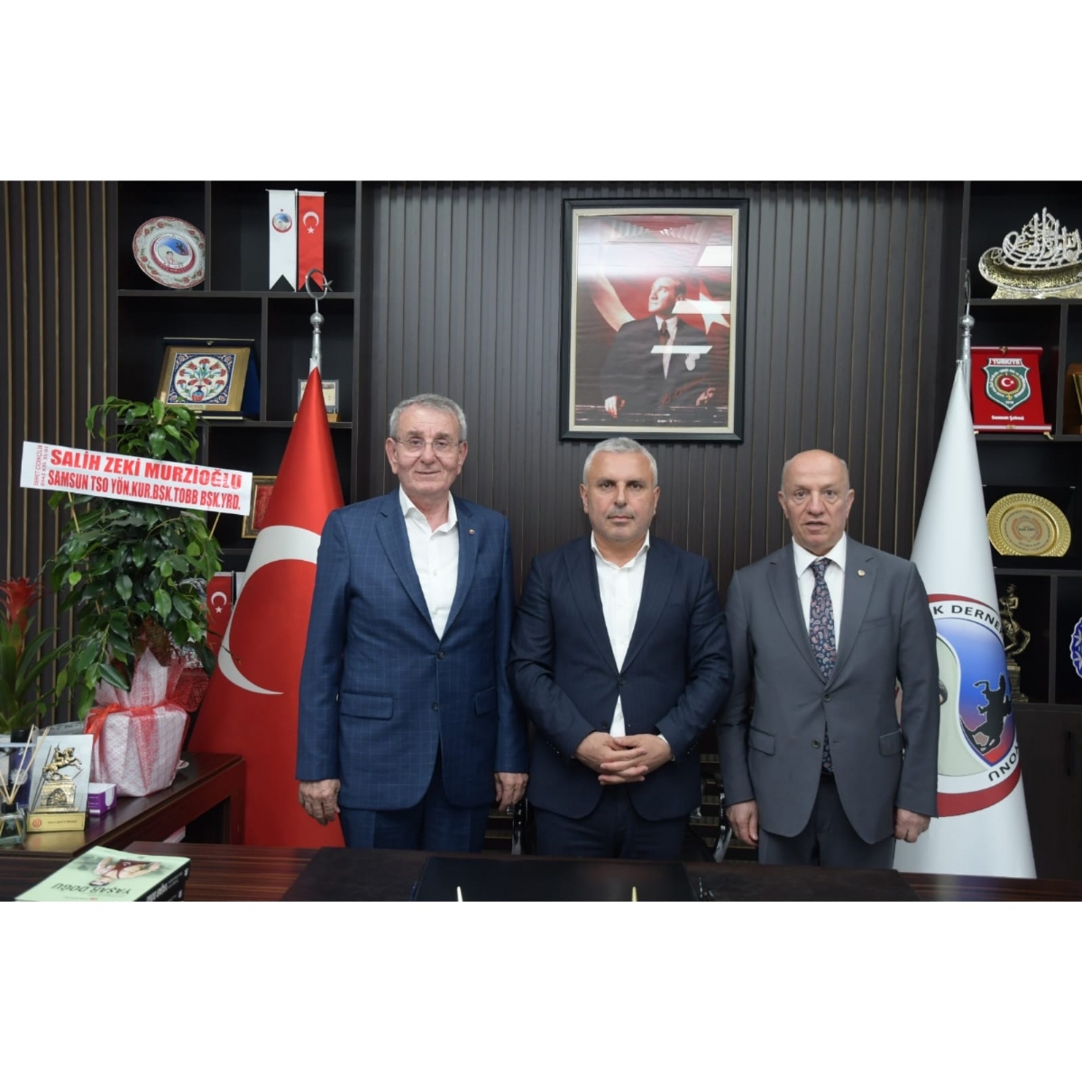 SAMSUN TB VE TSO BAŞKANLARINDAN SAYIN KORKMAZ’A HAYIRLI OLSUN ZİYARETİ…