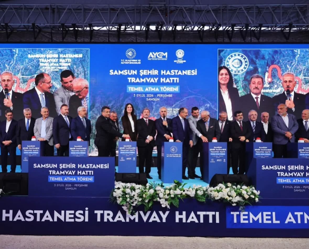 BAŞKAN ÇAKIR, TRAMVAY HATTI’NIN TEMEL ATMA TÖRENİNE KATILDI…